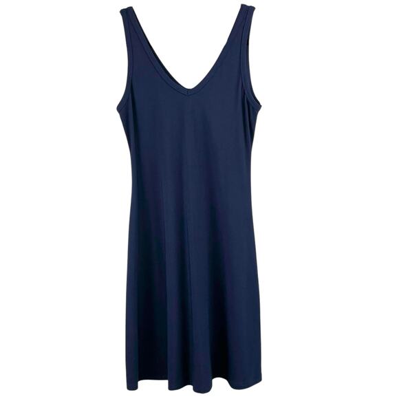Karen Kane Navy Blue Brigitte Sleeveless V-Neck Mini Shift Dress Small USA NWOT - Picture 3 of 14